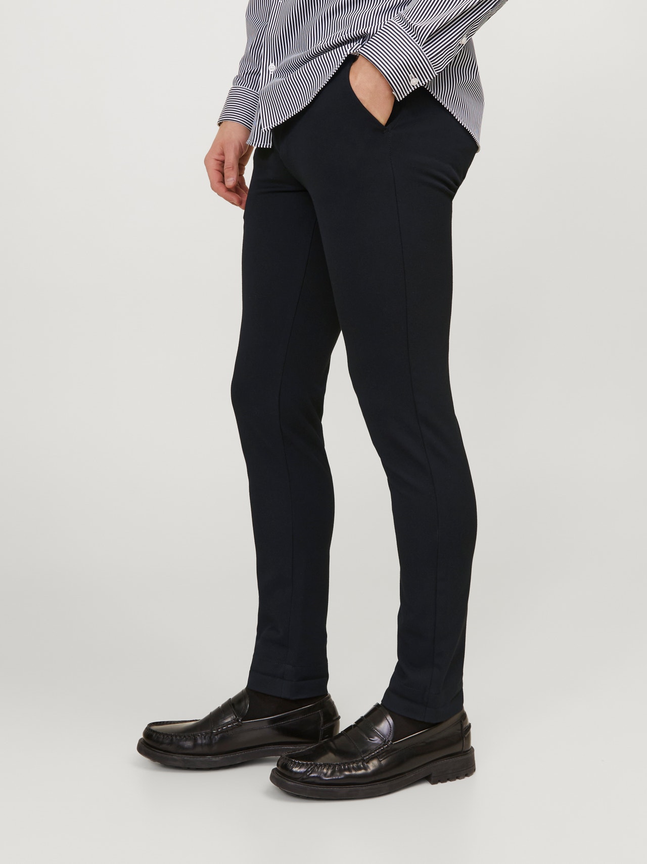 Jack & Jones Slim Fit Plátěné kalhoty Chino -Black - 12159954