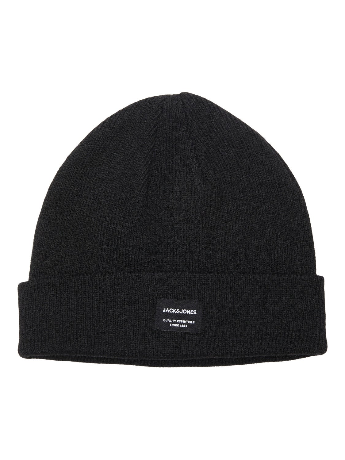 Jack & Jones - Bonnet long avec empiècement logo - Noir