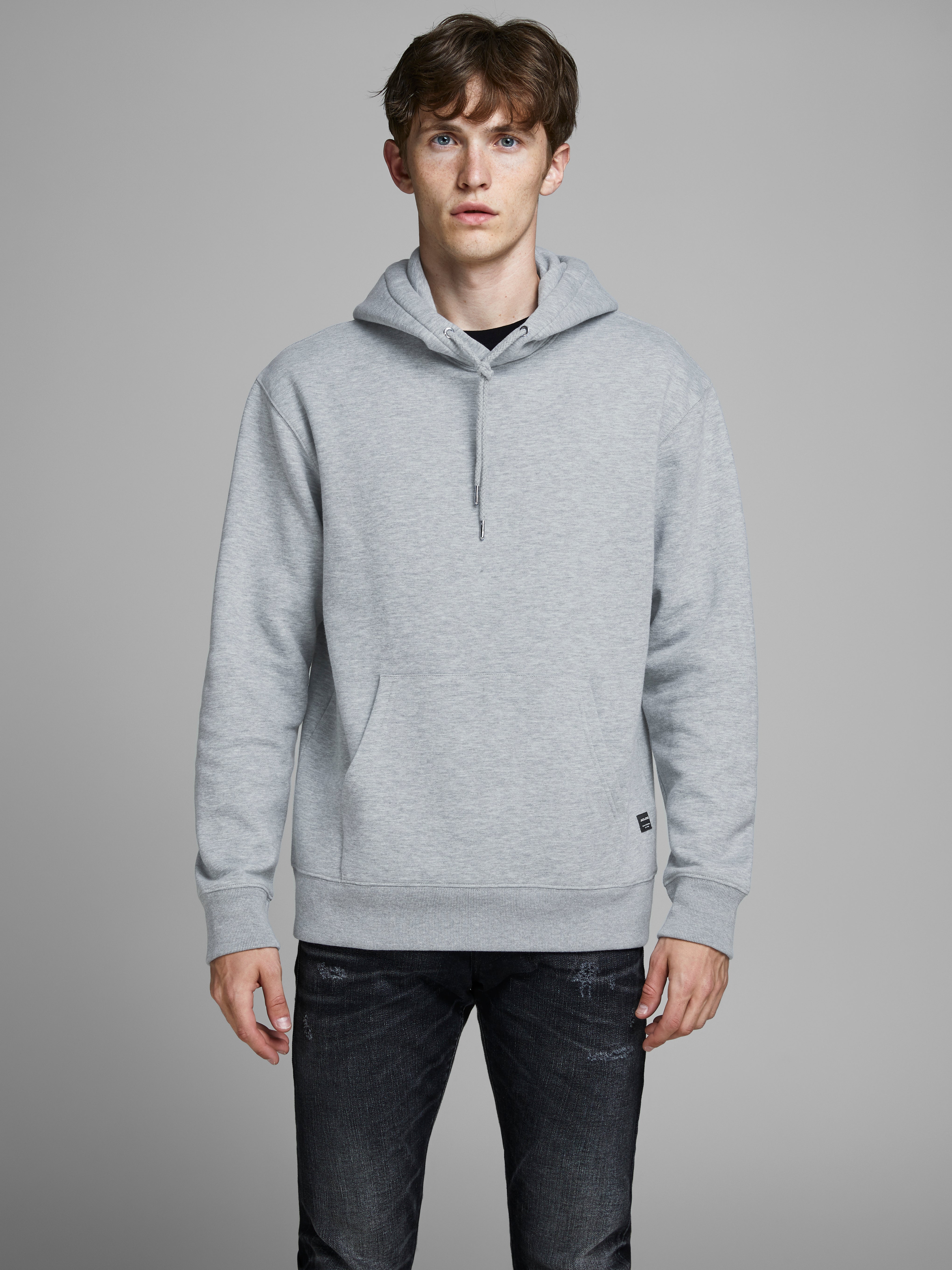 Plain Hoodie, Light Grey