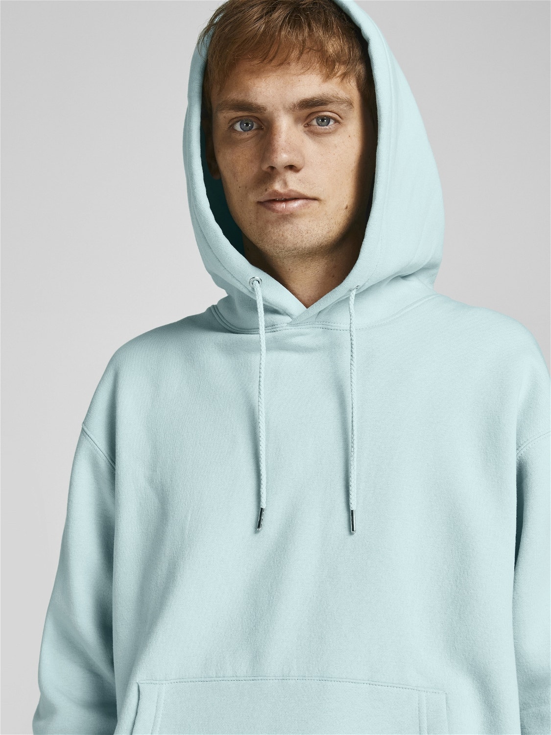 Jack & Jones Plain Hoodie -Winter Sky - 12161145