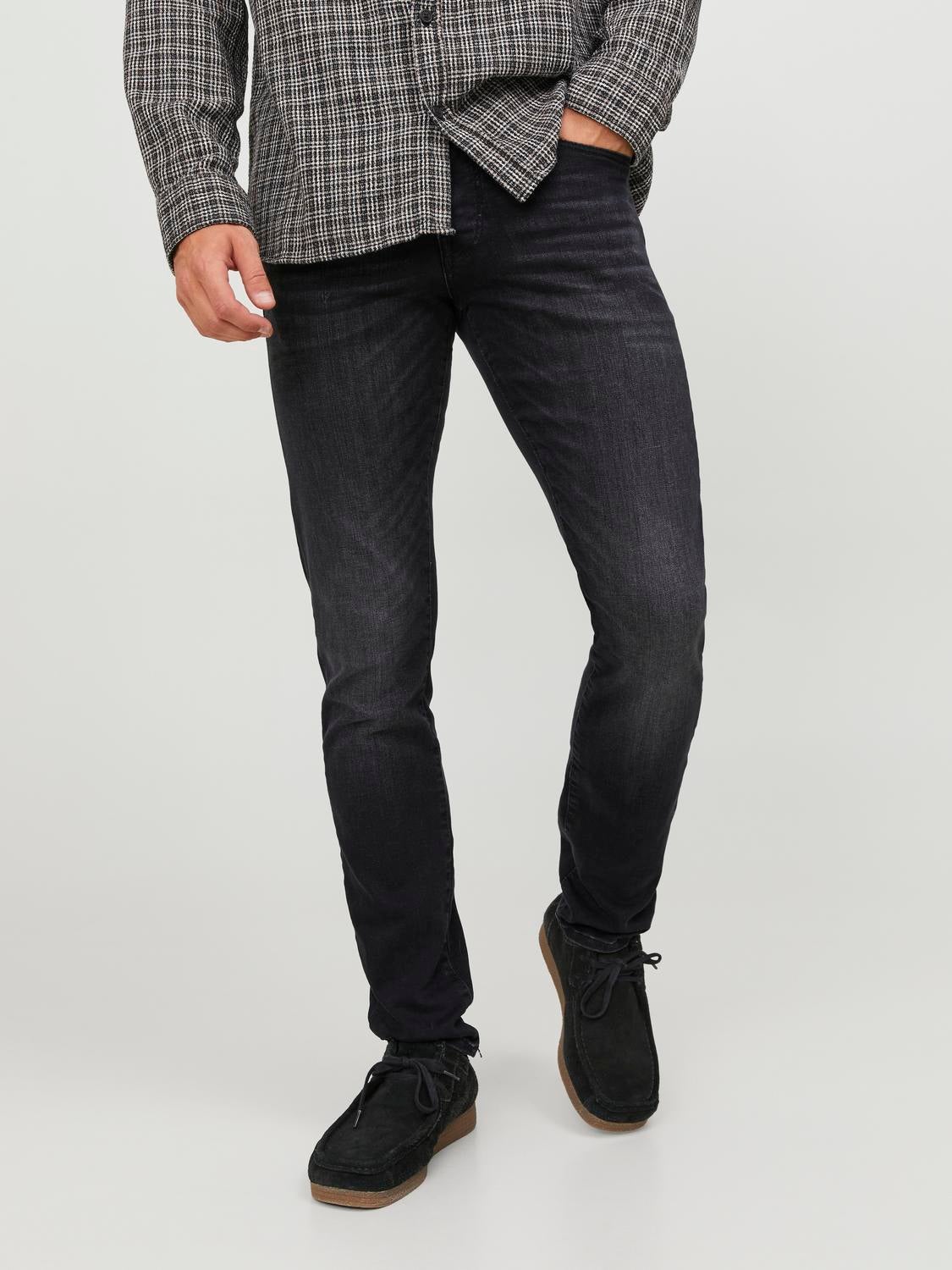 Jean Slim Jack & Jones JJIGLENN - Coupe Droite Denim Élastique | 70% Coton, 28% Polyester, 2% Élasthanne
