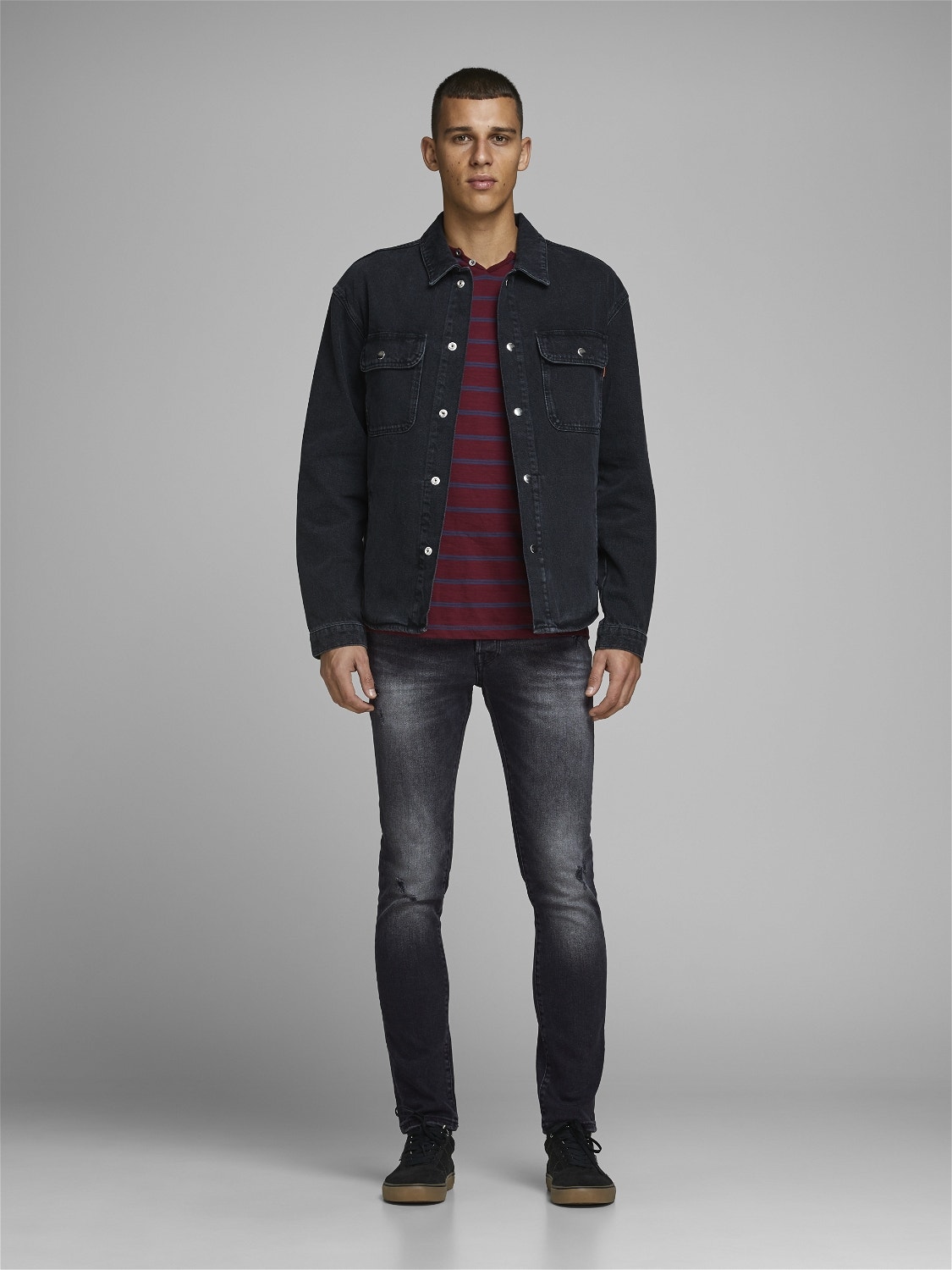 Jack & Jones JJIGLENN JJICON AM 927 Jean slim -Black Denim - 12163511