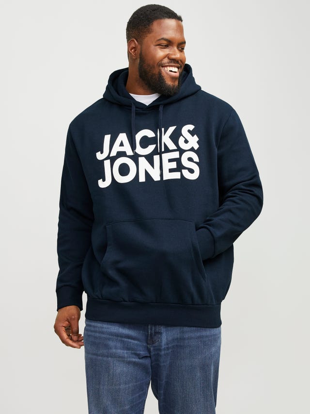 Jack & Jones Plus Logo Hoodie - 12163777