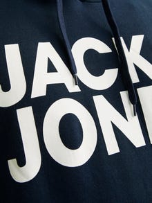 Jack & Jones Plus Size Hoodie Logo -Navy Blazer - 12163777