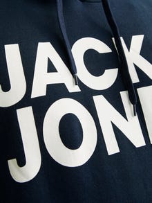Jack & Jones Plus Size Z logo Bluza z kapturem -Navy Blazer - 12163777