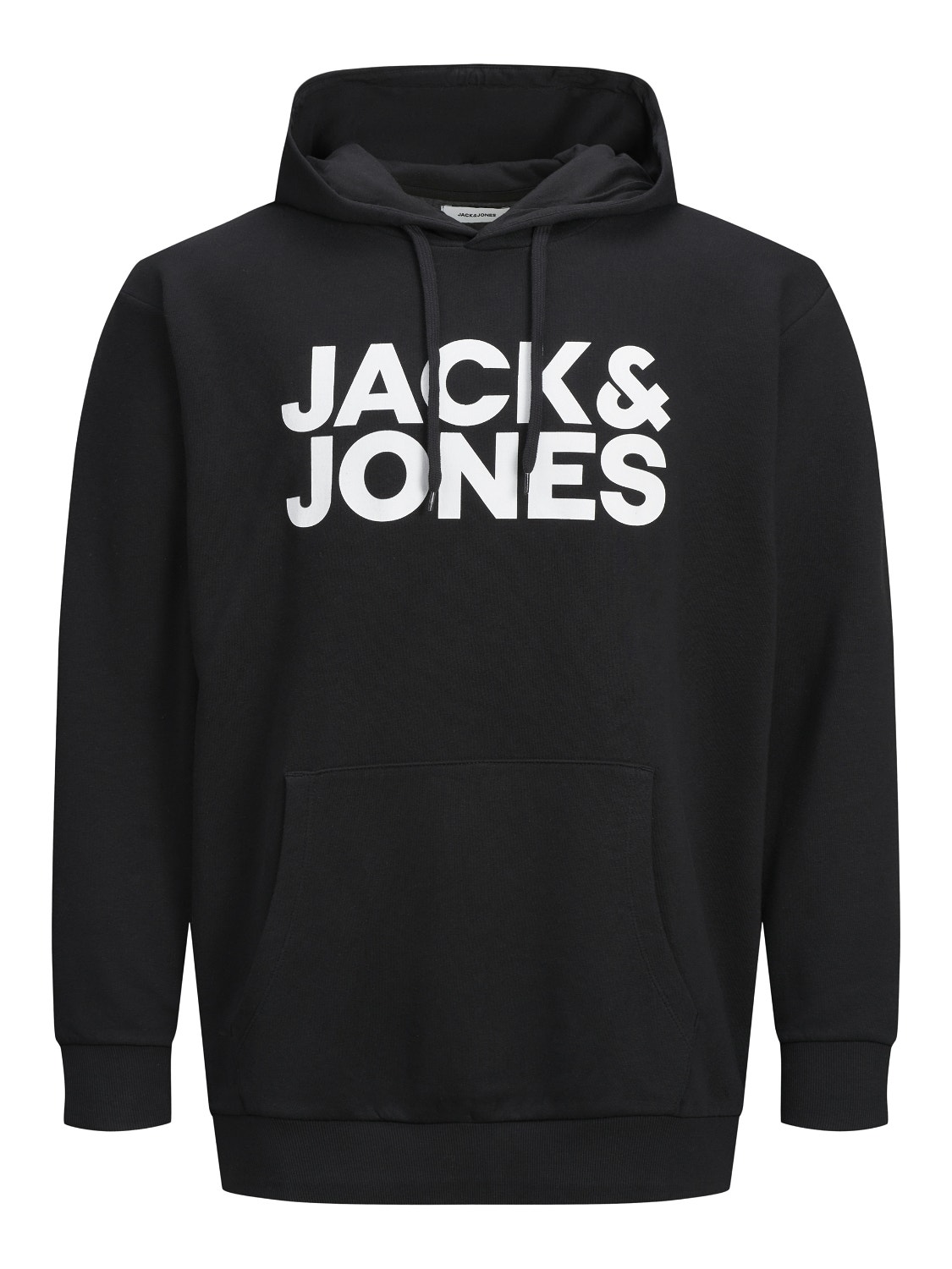 Jack & Jones Φούτερ με κουκούλα Μεγάλο μέγεθος -Black - 12163777