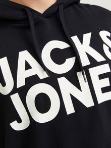 Jack & Jones Plusz Logó Kapucnis felső -Black - 12163777