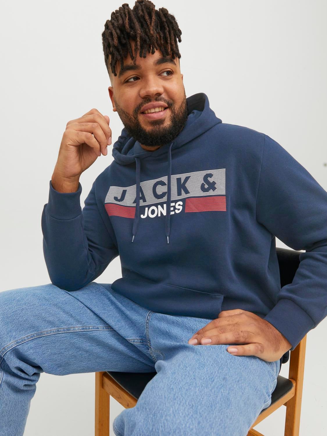 Jack jones 2024 blue hoodie