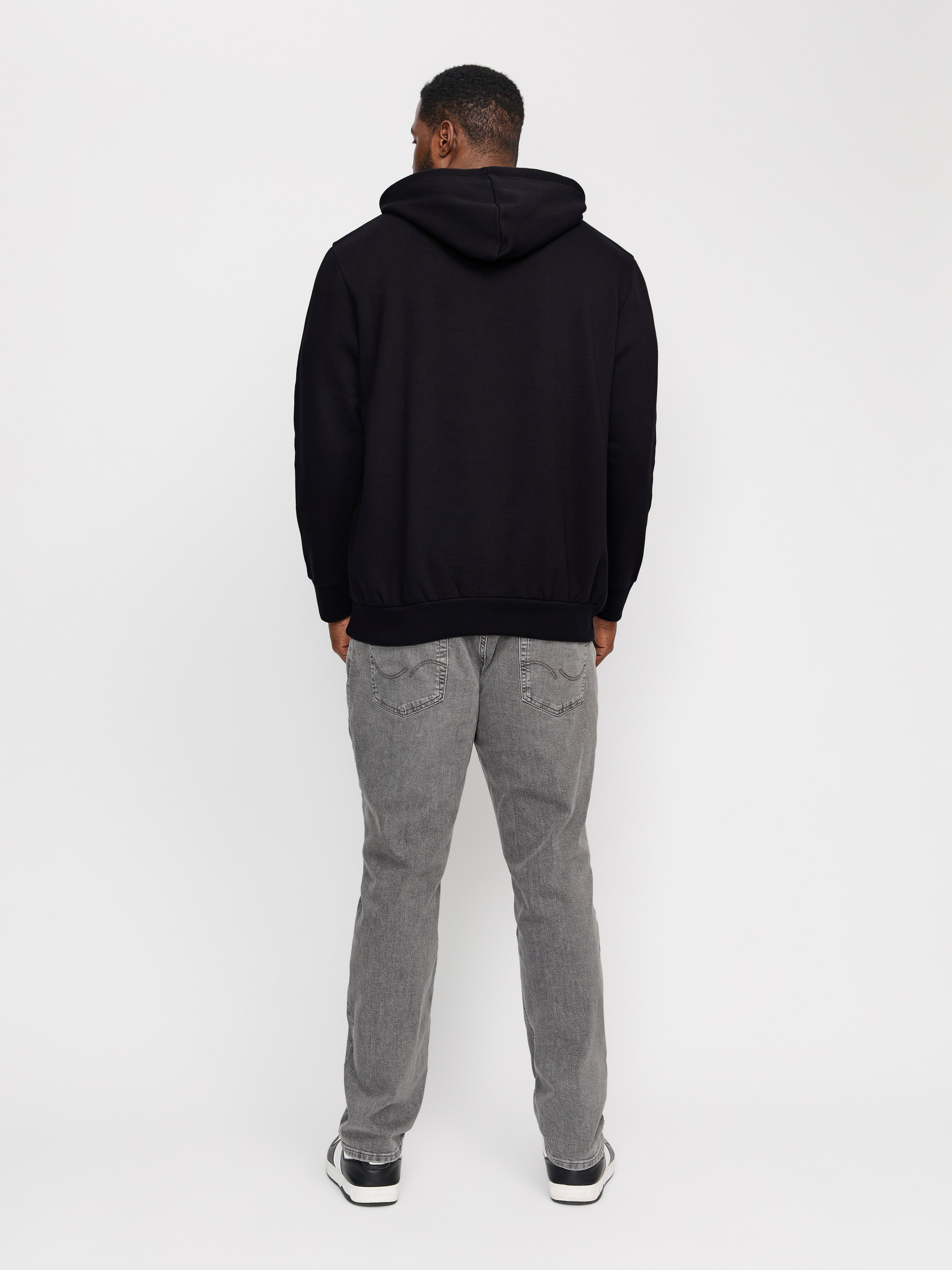 JACK & JONES Jjesoho Sweat Zip Hood Noos Pls - Plus Size, zwart, 4XL JACK & JONES Jjesoho Sweat Zip Hood Noos Pls - Plus Size, zwart, 4XL