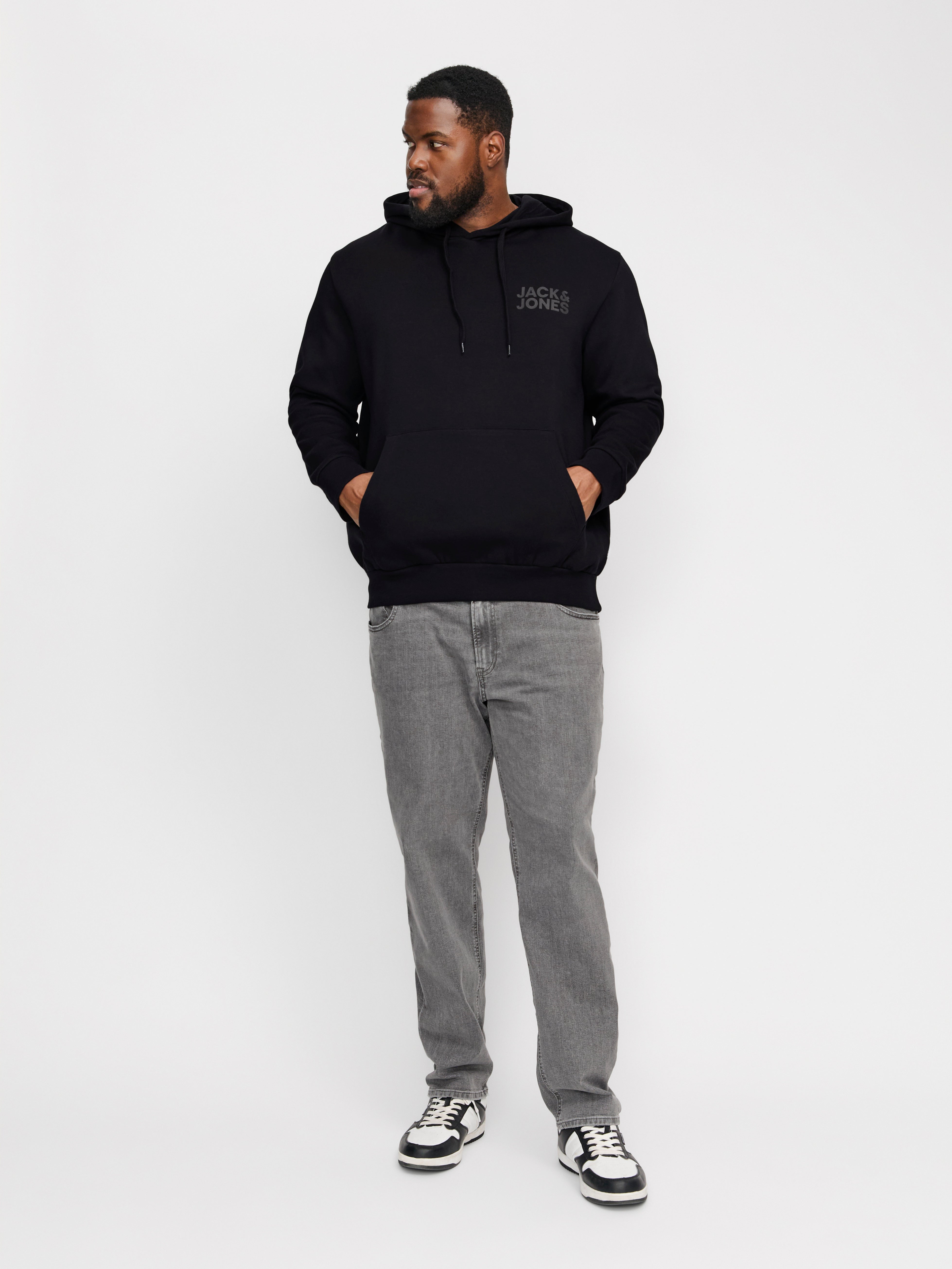 Thumbnail - Plus Size Logo Kapuzenpullover