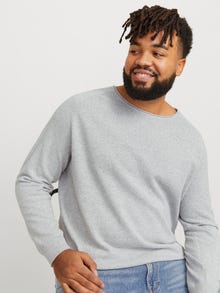 Jack & Jones Plus Size Knitted pullover -Light Grey Melange - 12163781