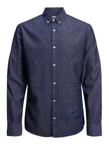 Jack & Jones Slim Fit Džinsiniai marškiniai -Dark Blue Denim - 12164676