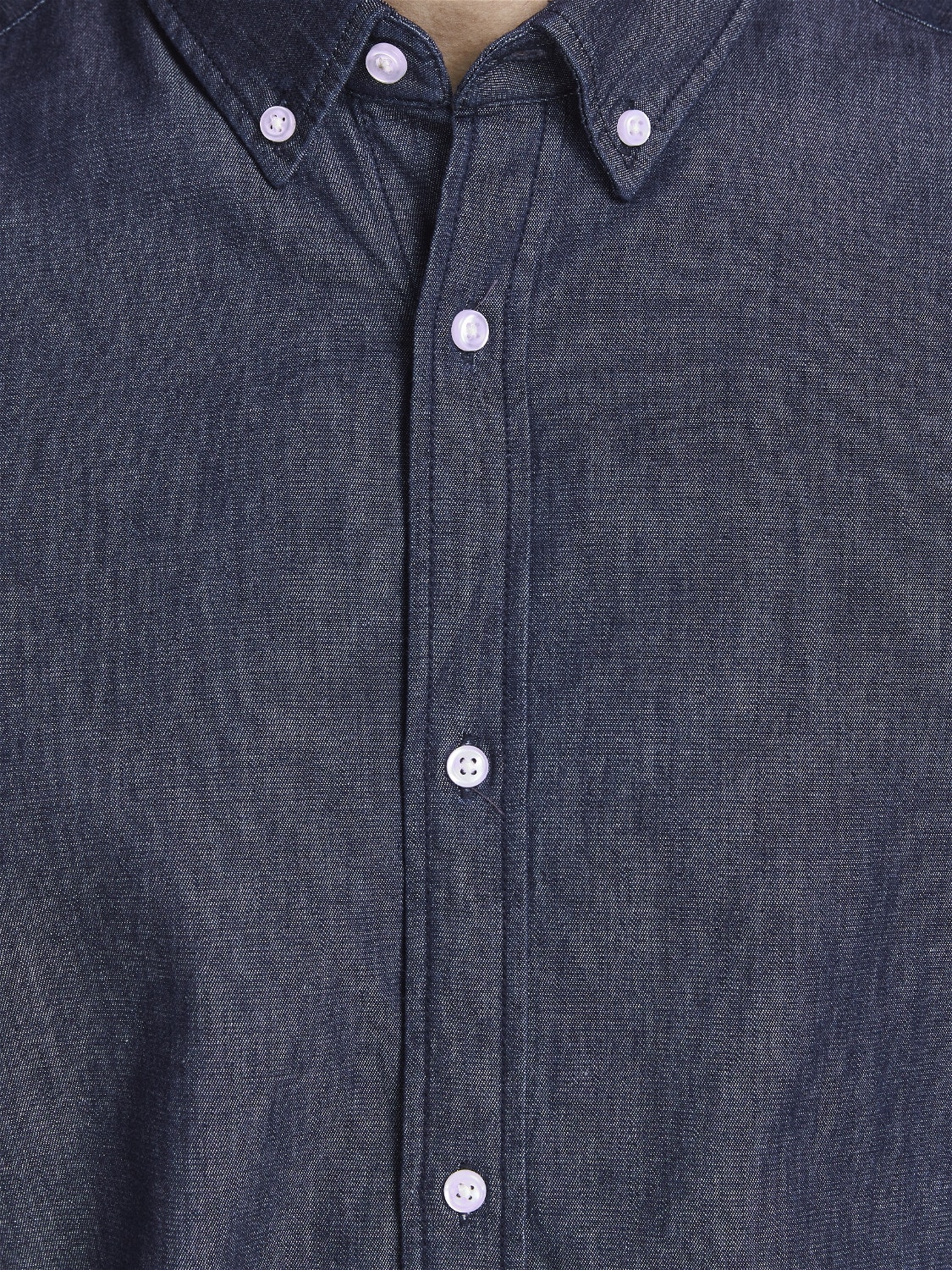 Jack & Jones Camisa de Ganga Slim Fit -Dark Blue Denim - 12164676