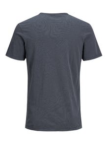 Jack & Jones T-shirt Chiné Col Fendu -Navy Blazer - 12164972