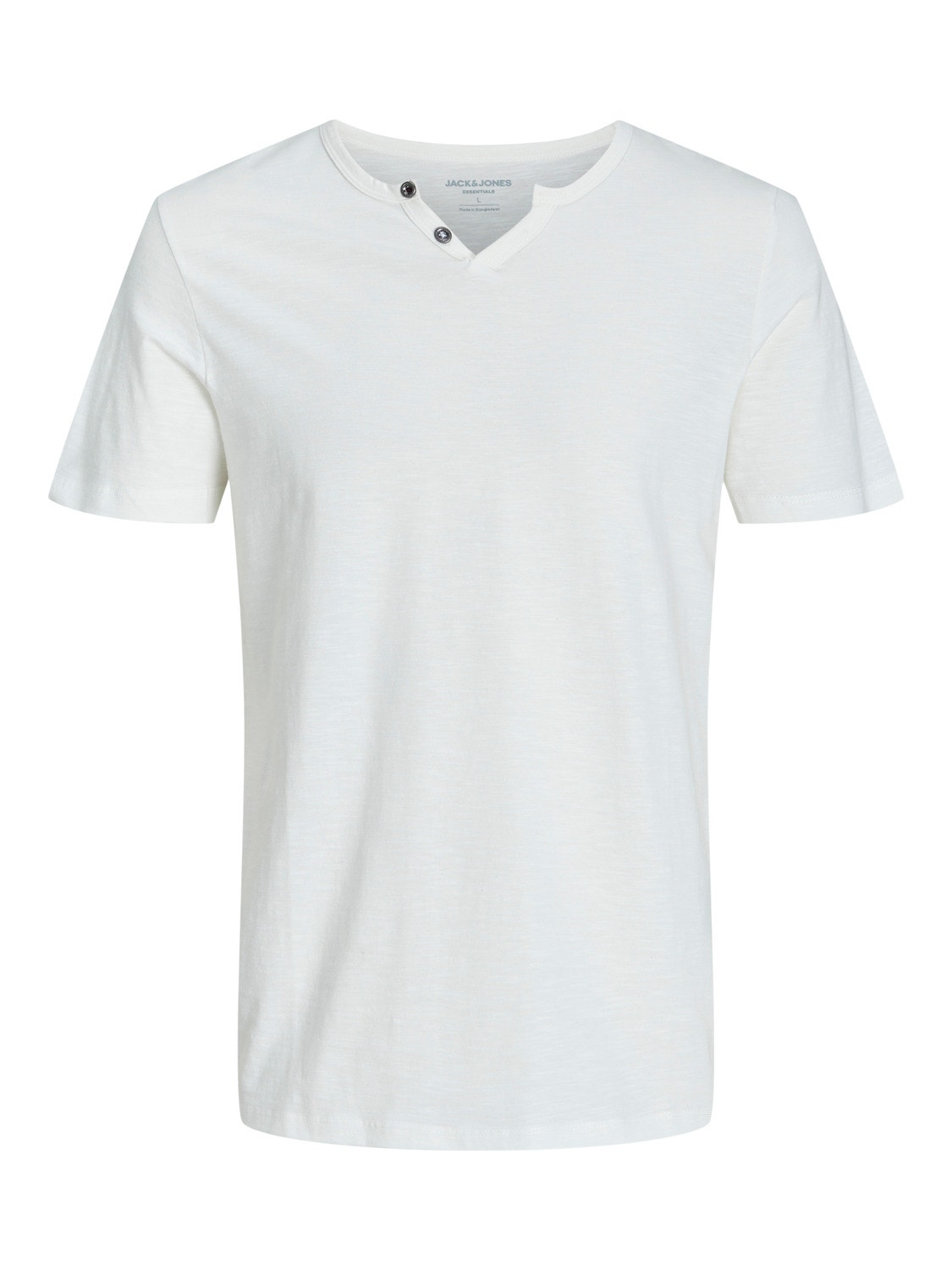Jack & Jones Blend Split hals T-shirt -Cloud Dancer - 12164972