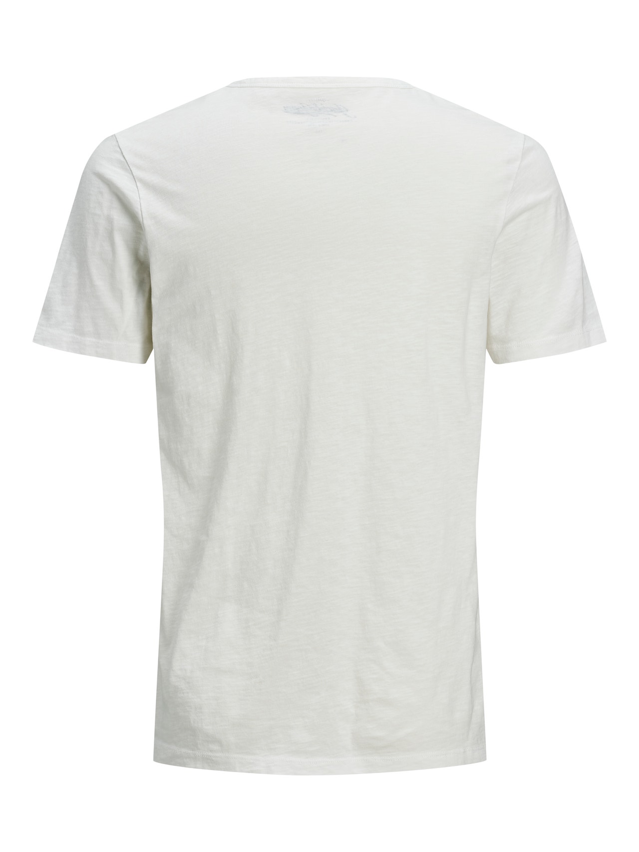 Jack & Jones Blend Split hals T-shirt -Cloud Dancer - 12164972