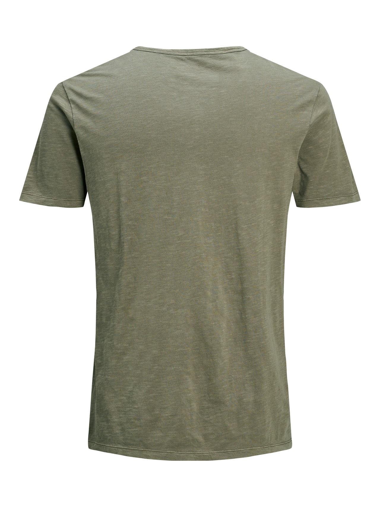 Jack & Jones Camiseta Efecto mélange Cuello dividido -Dusky Green - 12164972
