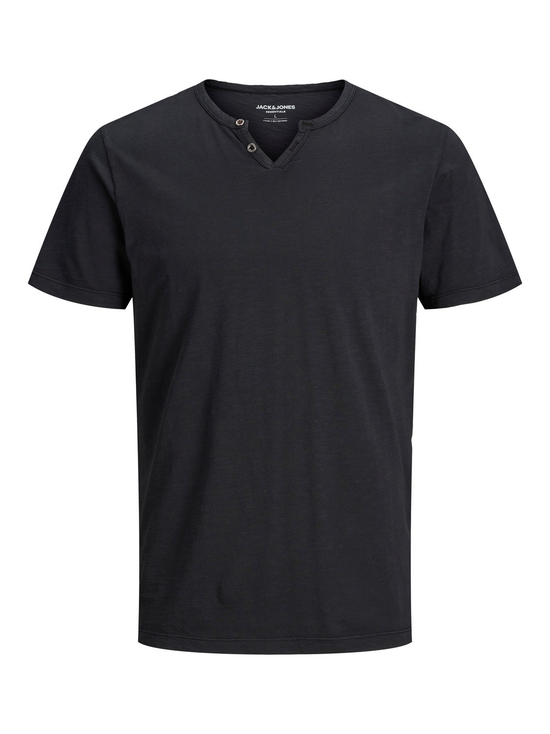 Jack & Jones Meliert GETEILTER KRAGEN T-shirt -Black - 12164972