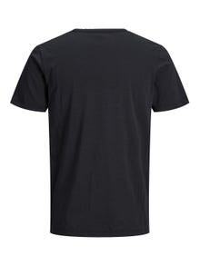 Jack & Jones Blend Split hals T-shirt -Black - 12164972