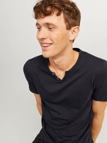 Jack & Jones Melanžas Kamuolio kaklas Marškinėliai -Black - 12164972