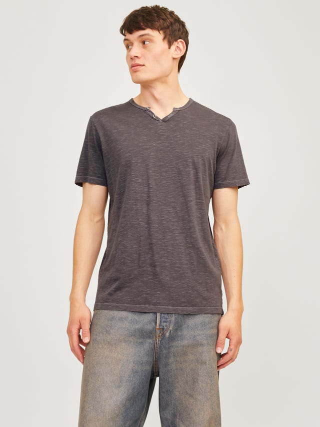 Jack & Jones Camiseta Efecto mélange Cuello dividido - 12164972