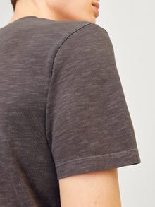 Jack & Jones Melange Shirt collar T-shirt -Mulch - 12164972