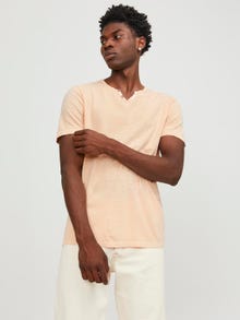 Jack & Jones Melange Shirt collar T-shirt -Apricot Ice  - 12164972