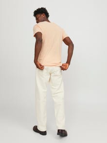 Jack & Jones Sima Osztott nyak Trikó -Apricot Ice  - 12164972