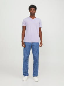 Jack & Jones Melange Shirt collar T-shirt -Purple Rose - 12164972