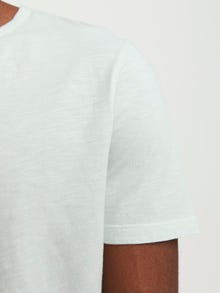 Jack & Jones Melange Split Neck T-shirt -Soothing Sea - 12164972