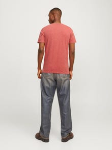 Jack & Jones Blend Split hals T-shirt -Red Ochre - 12164972