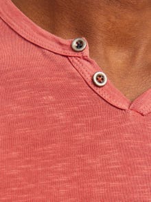 Jack & Jones Melange Shirt collar T-shirt -Red Ochre - 12164972