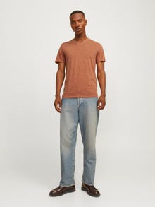 Jack & Jones Blend Split hals T-shirt -Mocha Bisque - 12164972