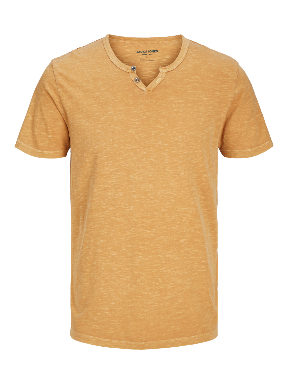 Jack & Jones Melange Split hals T-shirt -Honey Gold - 12164972