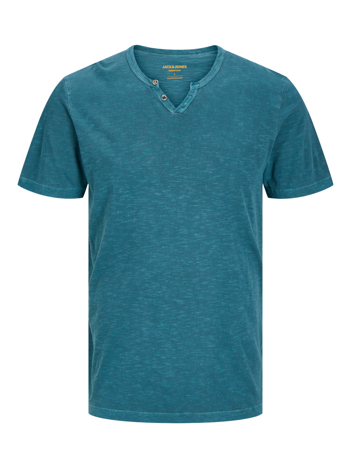 Jack & Jones T-shirt Melange Decote redondo com carcela -Deep Teal - 12164972