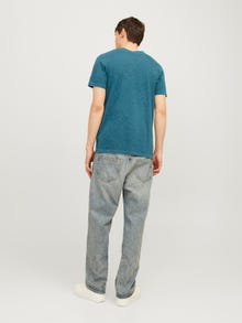 Jack & Jones Blend Split hals T-shirt -Deep Teal - 12164972