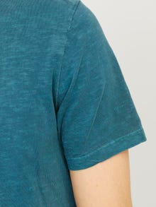 Jack & Jones Meliert GETEILTER KRAGEN T-shirt -Deep Teal - 12164972