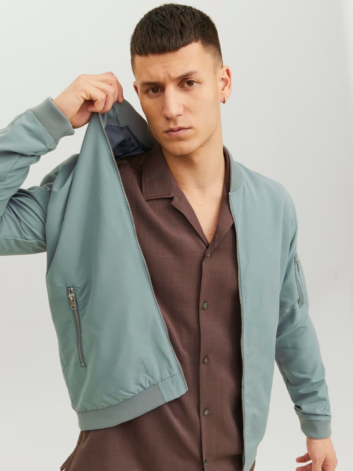 Men's light clearance green bomber jacket