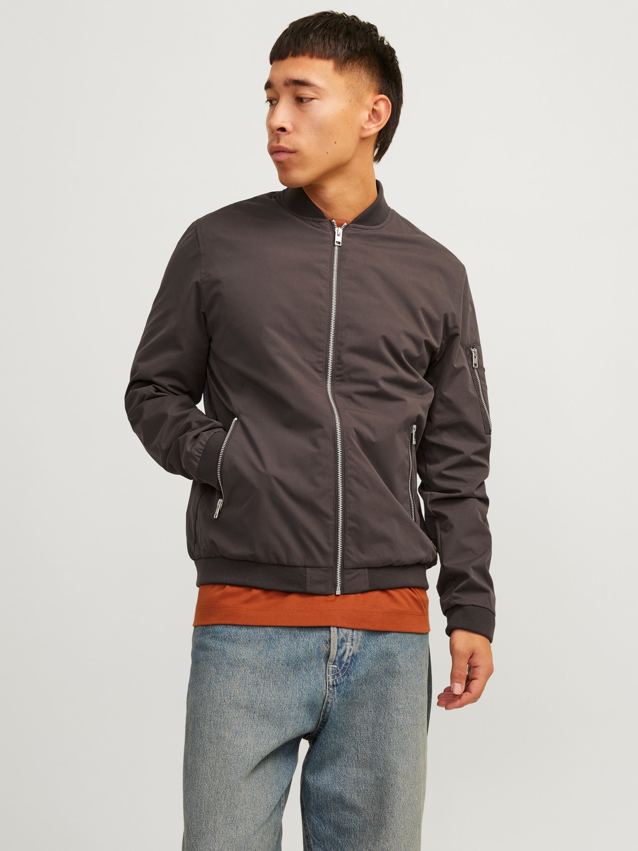 Giacca Bomber Jack & Jones - 100% Poliestere, Maniche Lunghe, Stile Baseball, Lavabile A 40°C - Foto 8