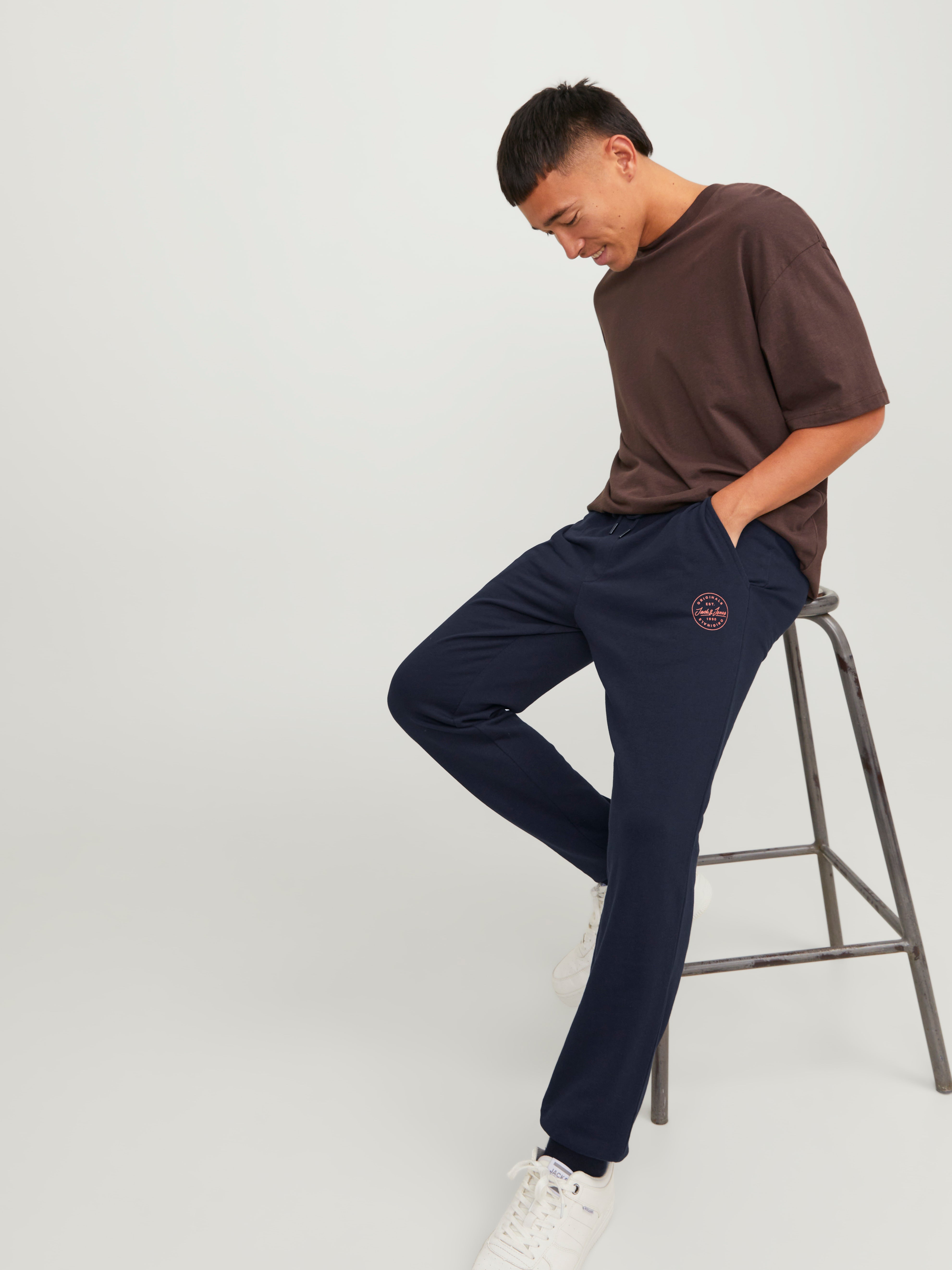 Pantalon de survêtement Relaxed Fit Mini | Bleu foncé | Jack & Jones Pantalon de survêtement Relaxed Fit Mini | Bleu foncé | Jack & Jones