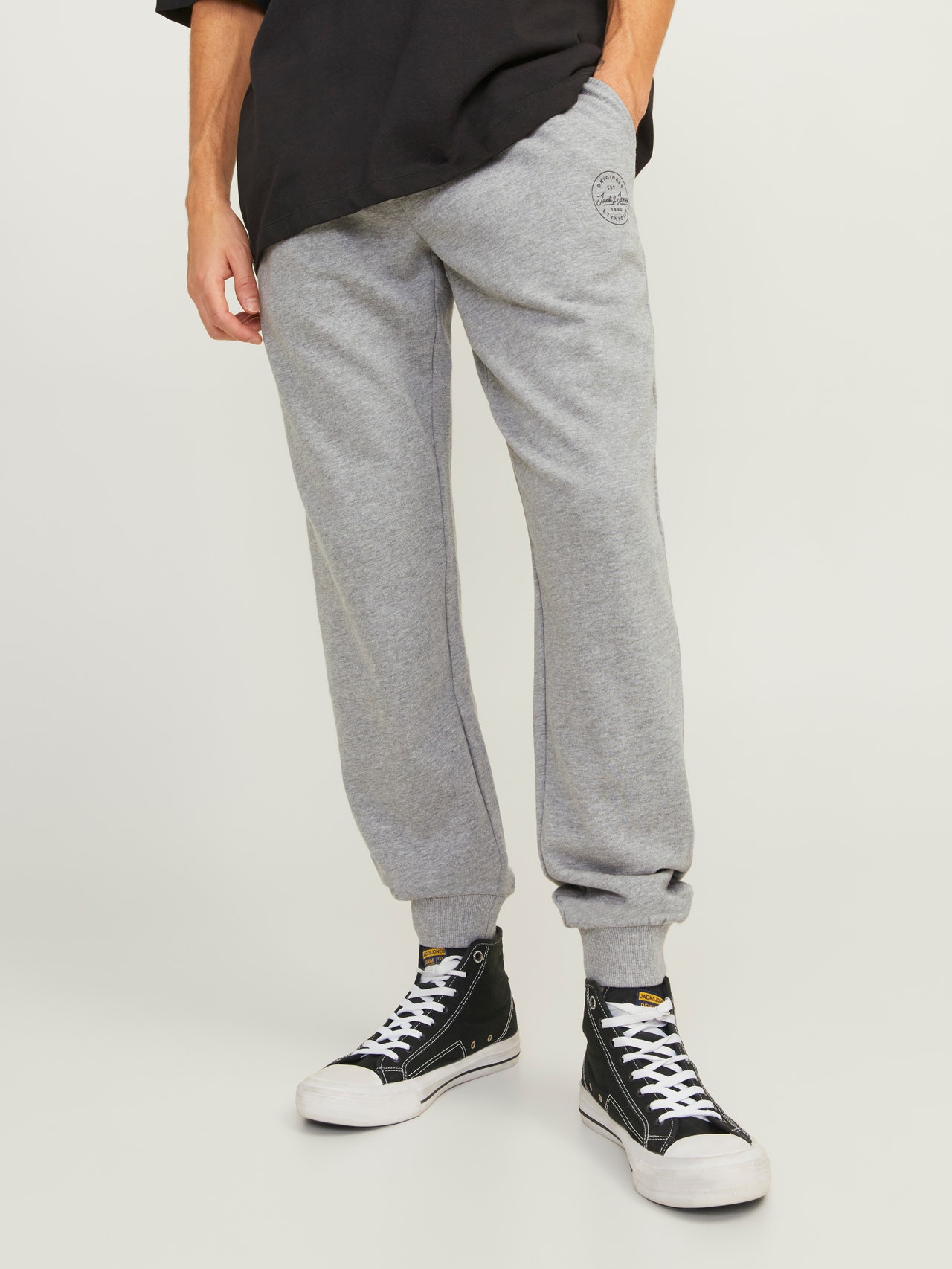 Jack & Jones Regular Fit Spodnie dresowe -Light Grey Melange - 12165322