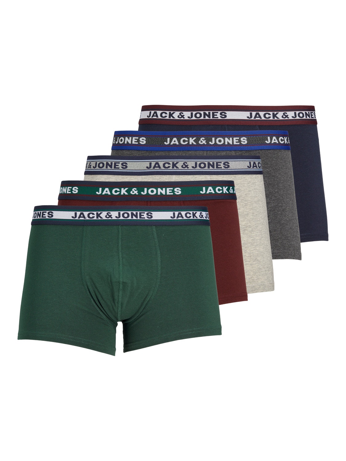 Jack & Jones Pack de 5 Boxers -Dark Grey Melange - 12165348