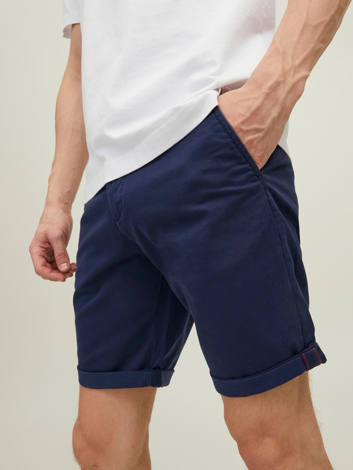 Navy blue chino hotsell shorts mens