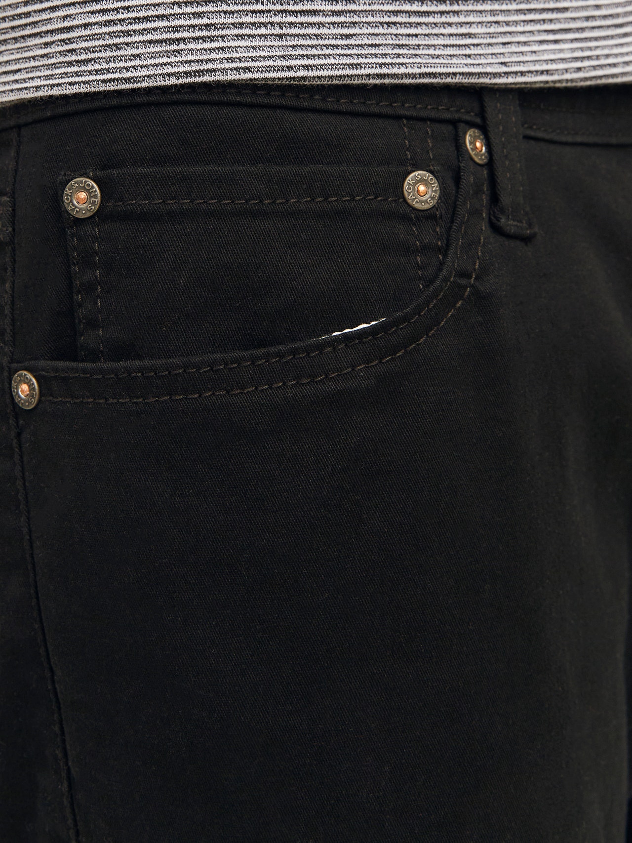 Jack & Jones Regular Fit Jeans-Shorts -Black - 12165892