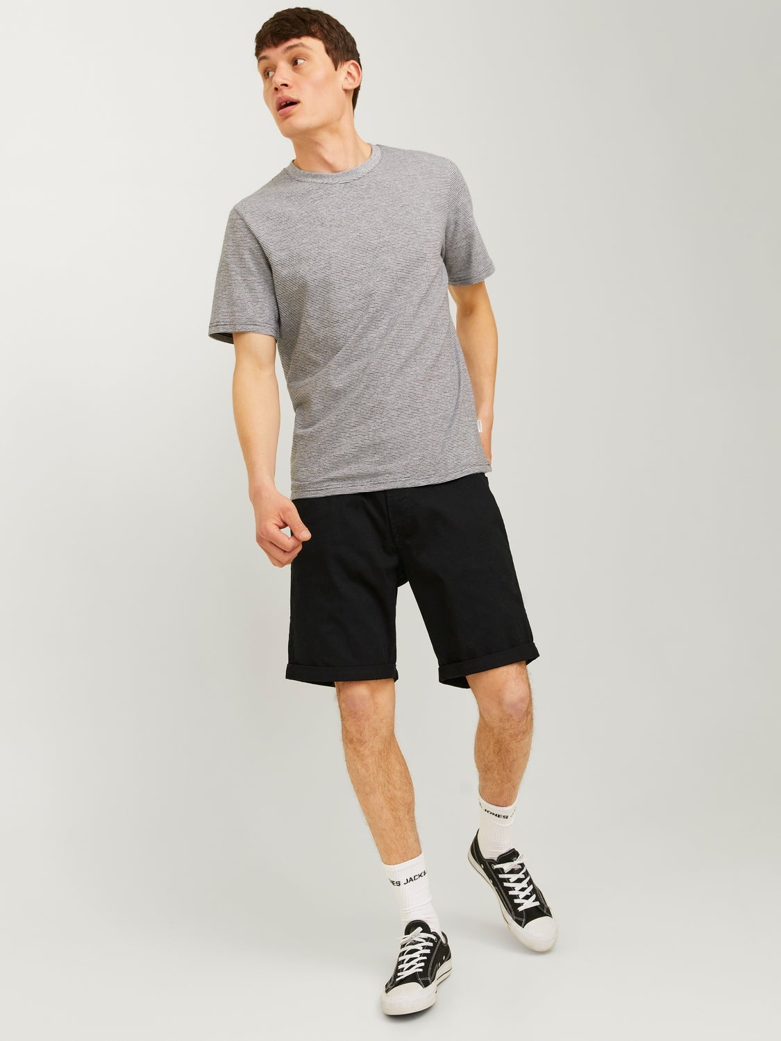J65 slim fit stretch cotton twill denim shorts