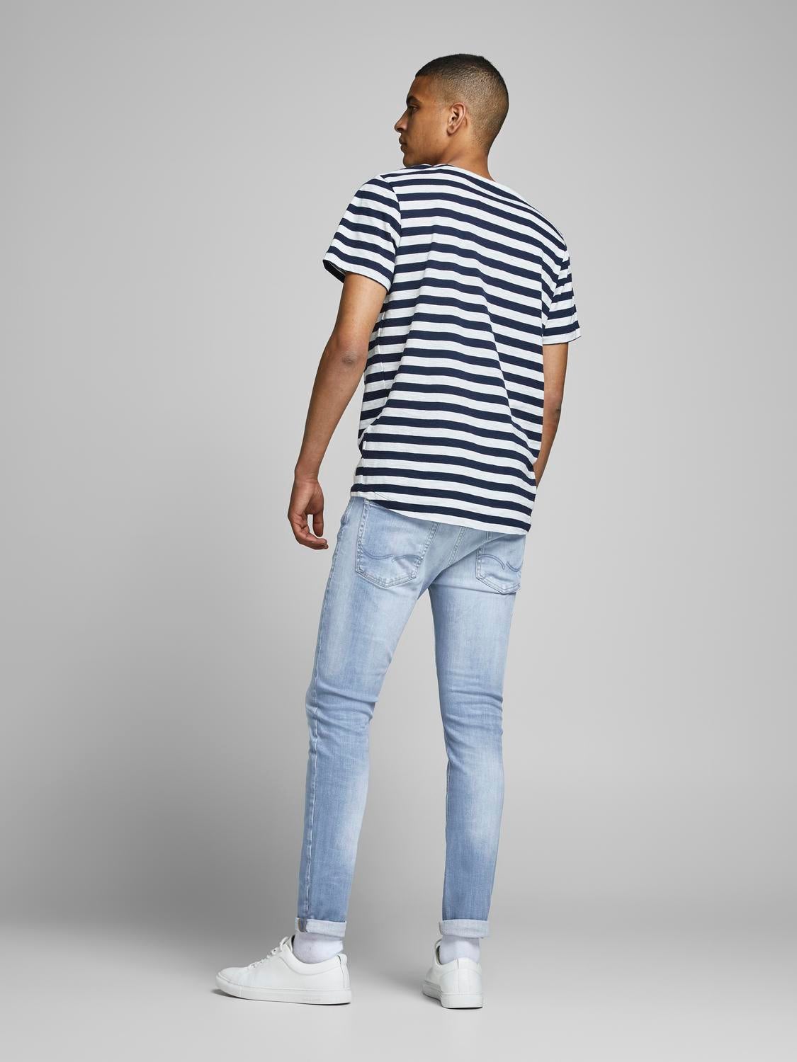 Striped skinny fit on sale jeans