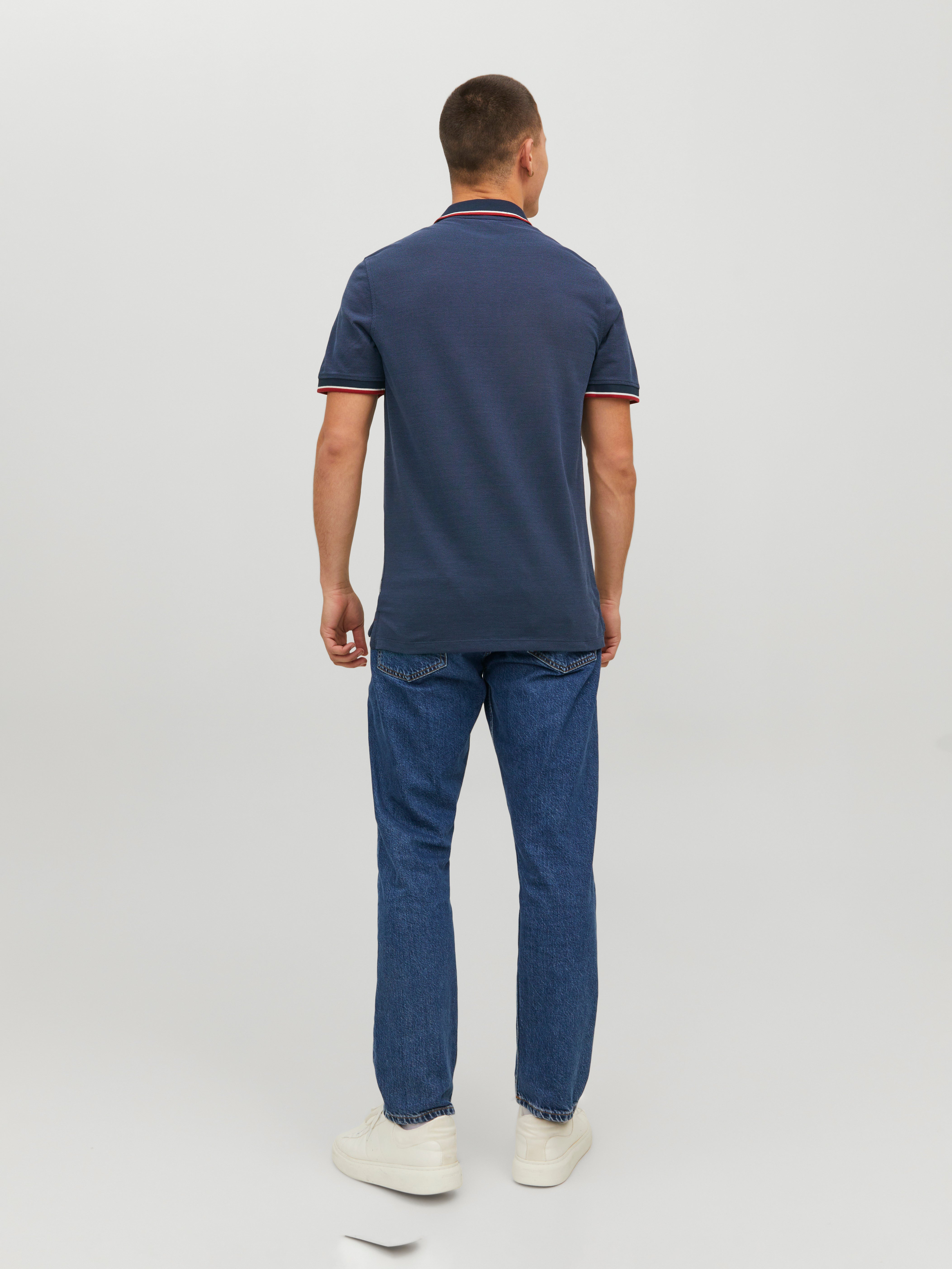 Einfarbig Polo T-shirt | Dunkelblau | Jack & Jones®