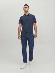 Jack & Jones Ensfarvet Polo T-shirt -Navy Blazer - 12169064