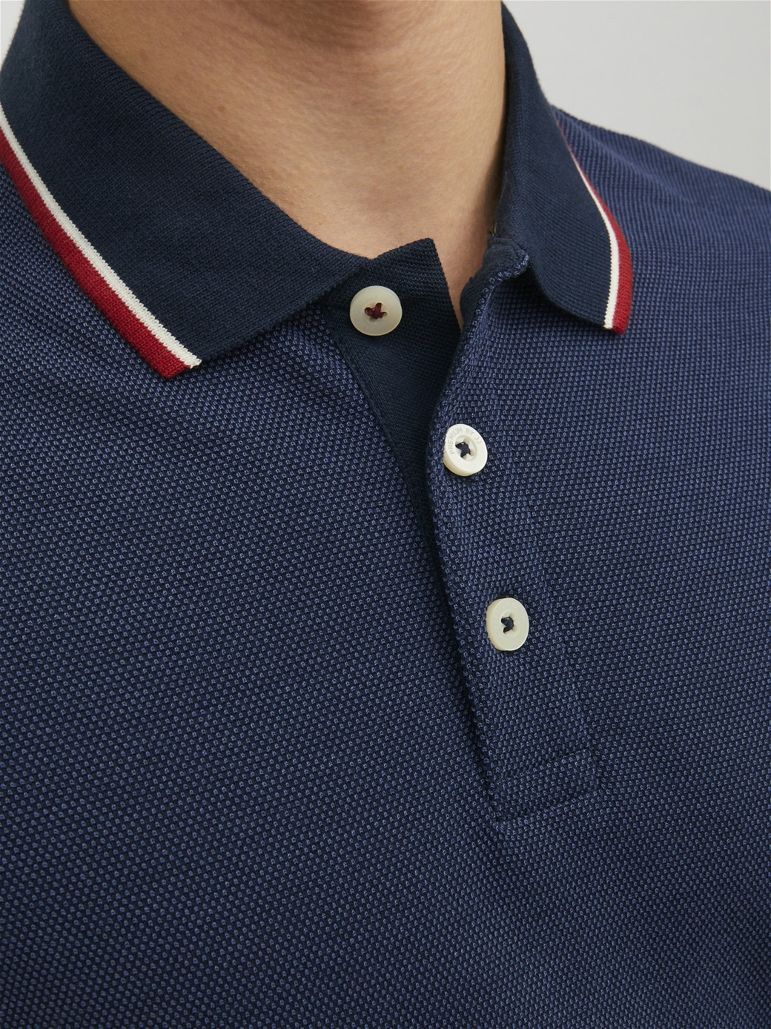 Jack & Jones Enfärgat Polo T-shirt -Navy Blazer - 12169064