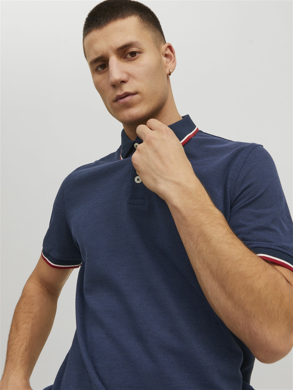 Jack & Jones Gładki Polo T-shirt -Navy Blazer - 12169064